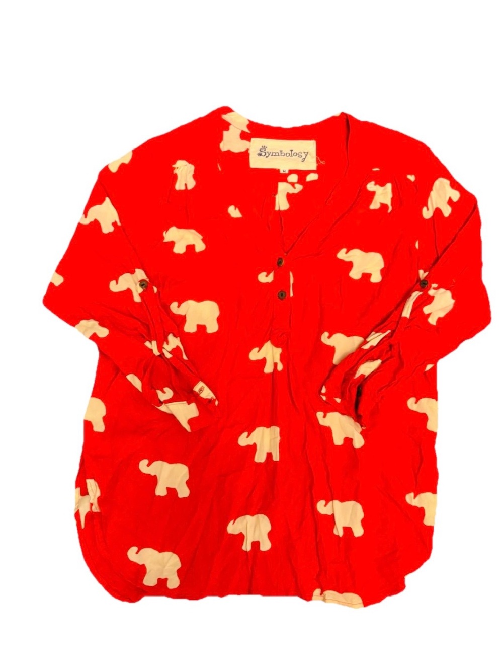 Women’s Symbology Elephant Print Tunic Size Medium